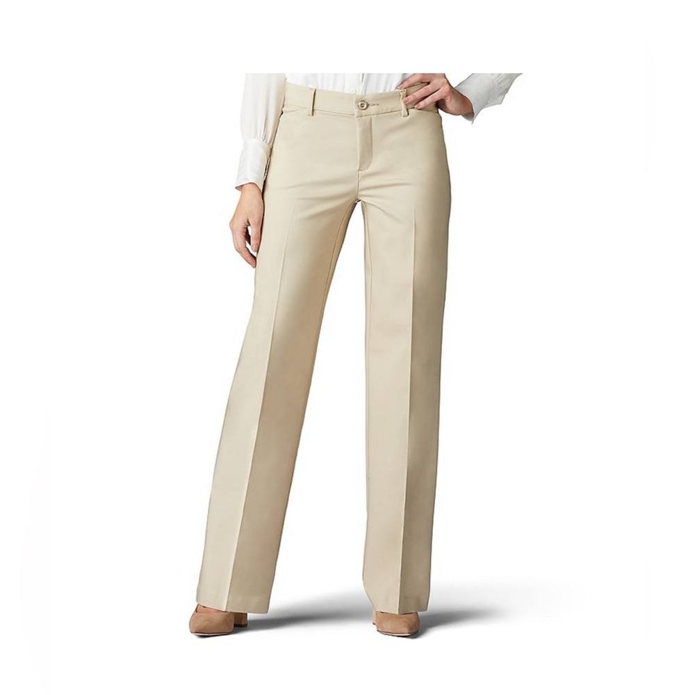 Lee Women's Cream Wide Leg Pants
